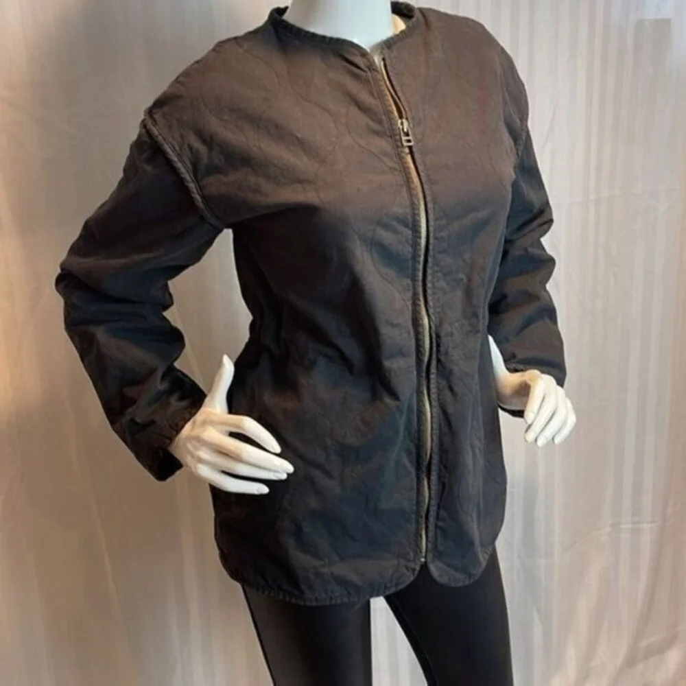 UNIVERSAL THREAD Corduroy Zip Up Jacket Patch Pocket Black‎ XS